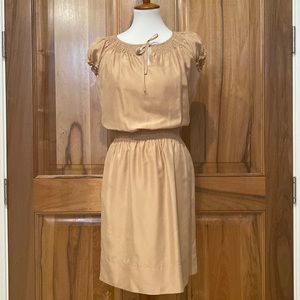 Talbots Petites - Caramel-Colored Silk Tunic Dress, - EUC - P est PL